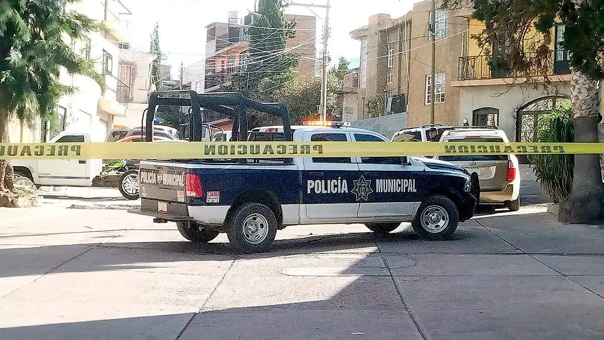 Patrula de policía municipal de Guadalupe en zona de intervención